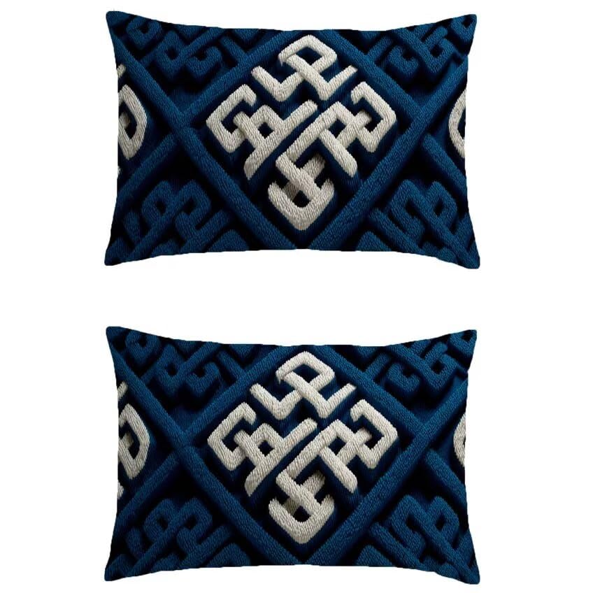 Taie oreiller décoration maison violette 80x100 cm lot de 2 housses coussin extérieur
