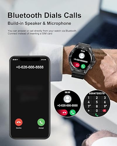 Miniatura 2 de LIGE Relojes inteligentes para hombres, reloj inteligente de 1.32 pulgadas con llamadas Bluetooth, mensajes de empuje, 20 modos deportivos de