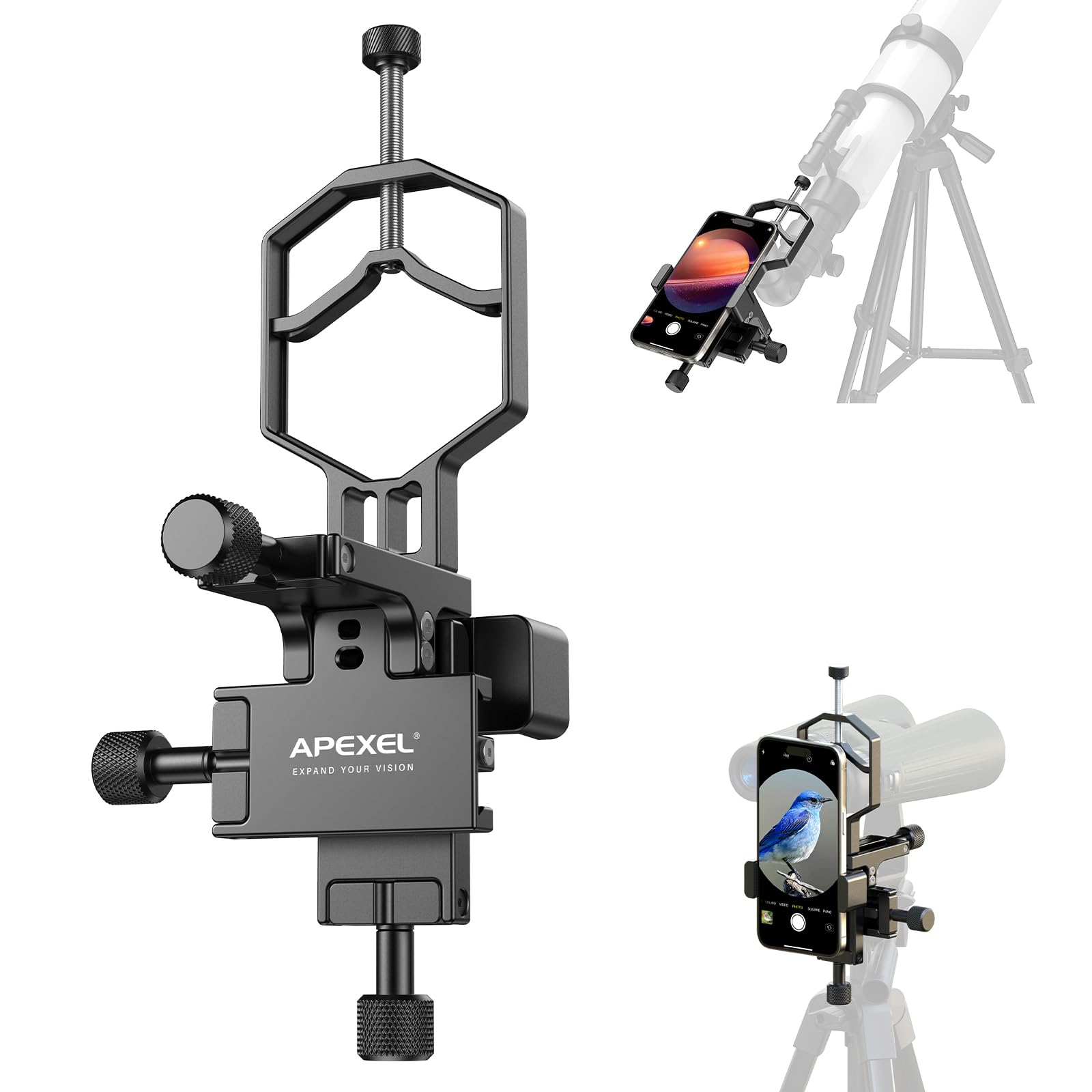 Apexel Universal Smartphone Adapter (Metal Frame Version)