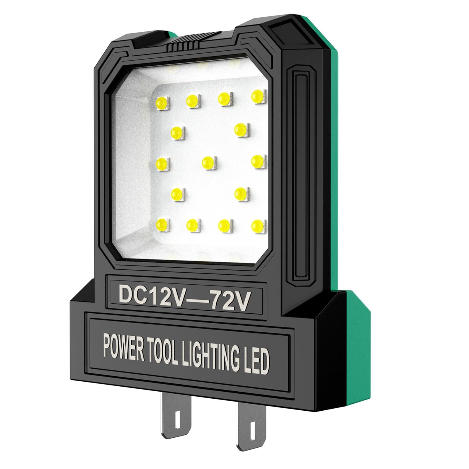 Zbiianxer Green Cordless Led Work Light Weight Lighting Tool With 550Lm Output For 12-72V Power Tool Battery Work