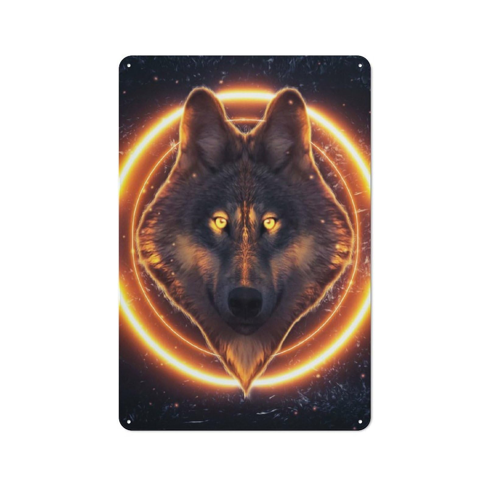 Junmoney Style-23 The Wolf Within Poster Industrial-Style Tin Sign 30X20cm For Café Or Home Bar, For Cooler-Month Interiors With Industrial Character
