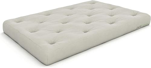 Miniatura 31 de Nirvana Futons Colchón de futón completo de 6 pulgadas, sarga azul marino, fabricado en Estados Unidos Azul marino (Navy Twill),Negro (Black