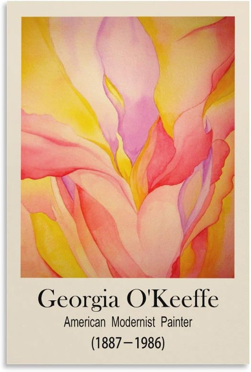 LVTFCO Georgia O'Keeffe Poster Exhibition Floral Wall Art Georgia O'Keeffe Prints Georgia O'Keeffe Canvas Painting for Home Decor Picture 40x60cm No Frame