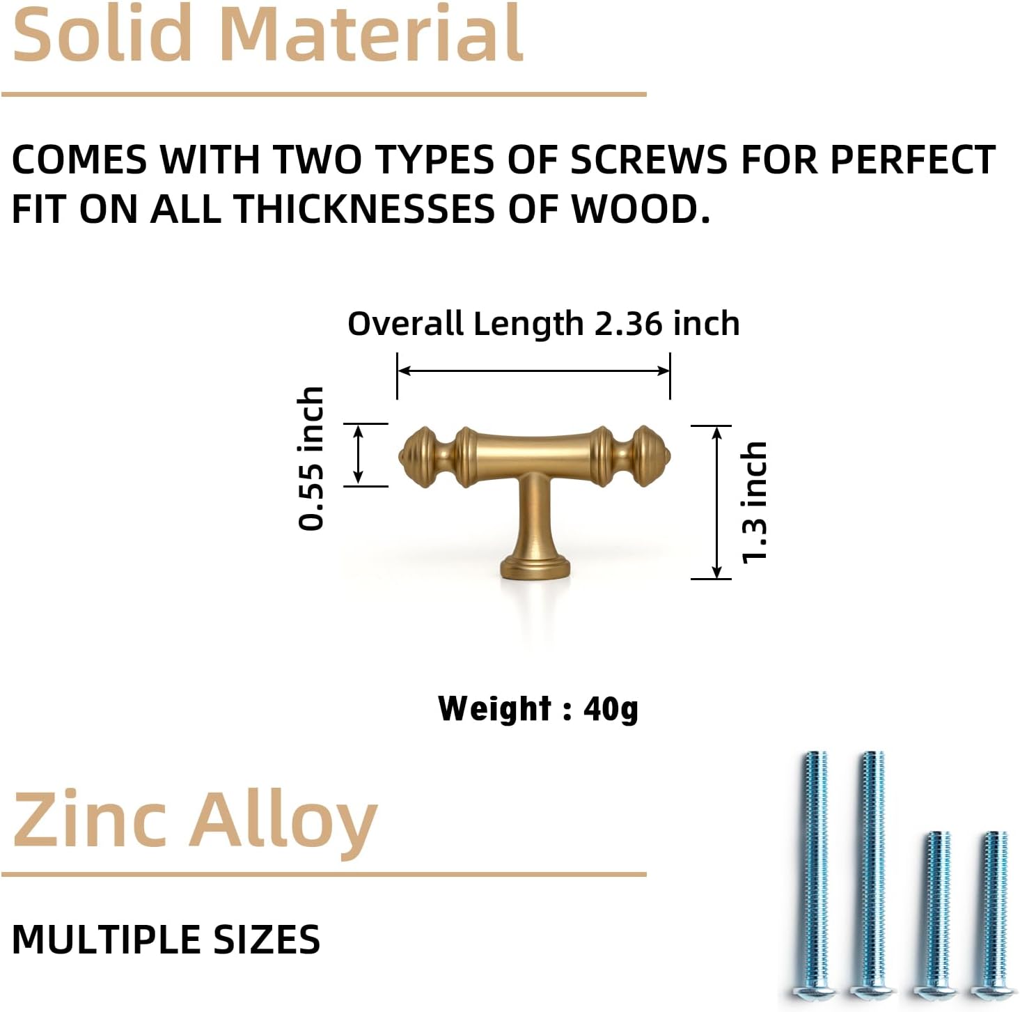 Goo-Ki Kitchen Cabinet Knobs Champagne Bronze,6-Pack Zinc Alloy Drawer Knobs Dresser Pulls Single Hole,Champagne Bronze Drawer Knobs for Dresser Drawers 9618-UBR-DAN