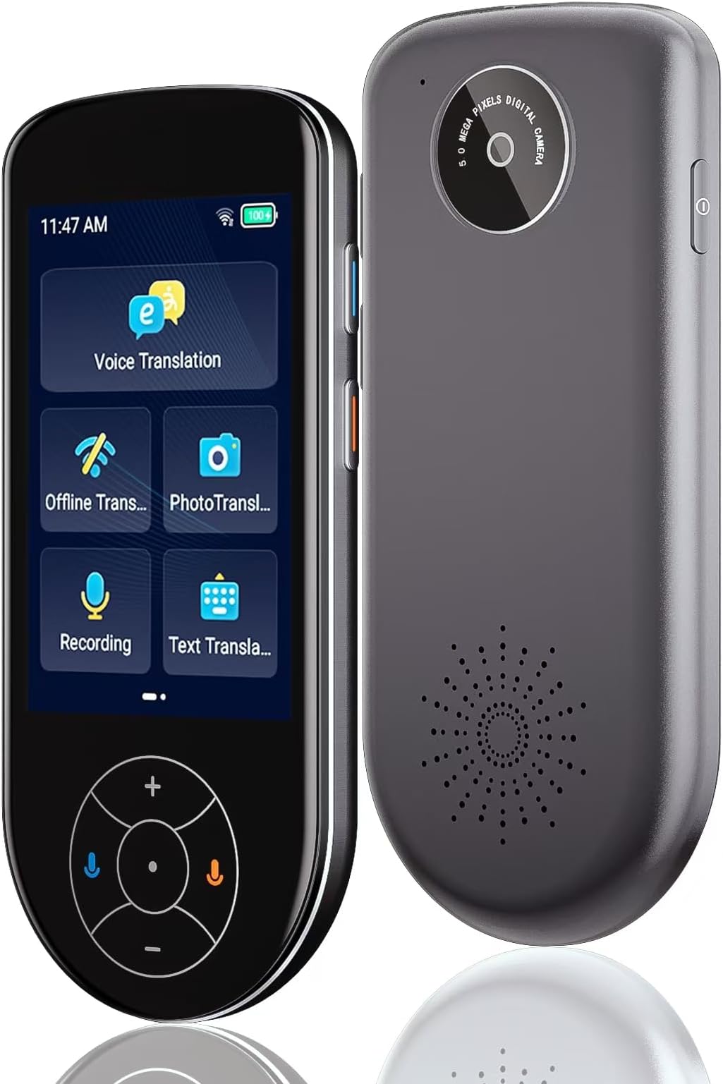 Language Translator Device No WiFi Needed 2025 Voice Translation Device with 137 Languages 3.5" HD Translator Device Online/Offline/Photo/Text Translation for Travel Business(Grey Black)