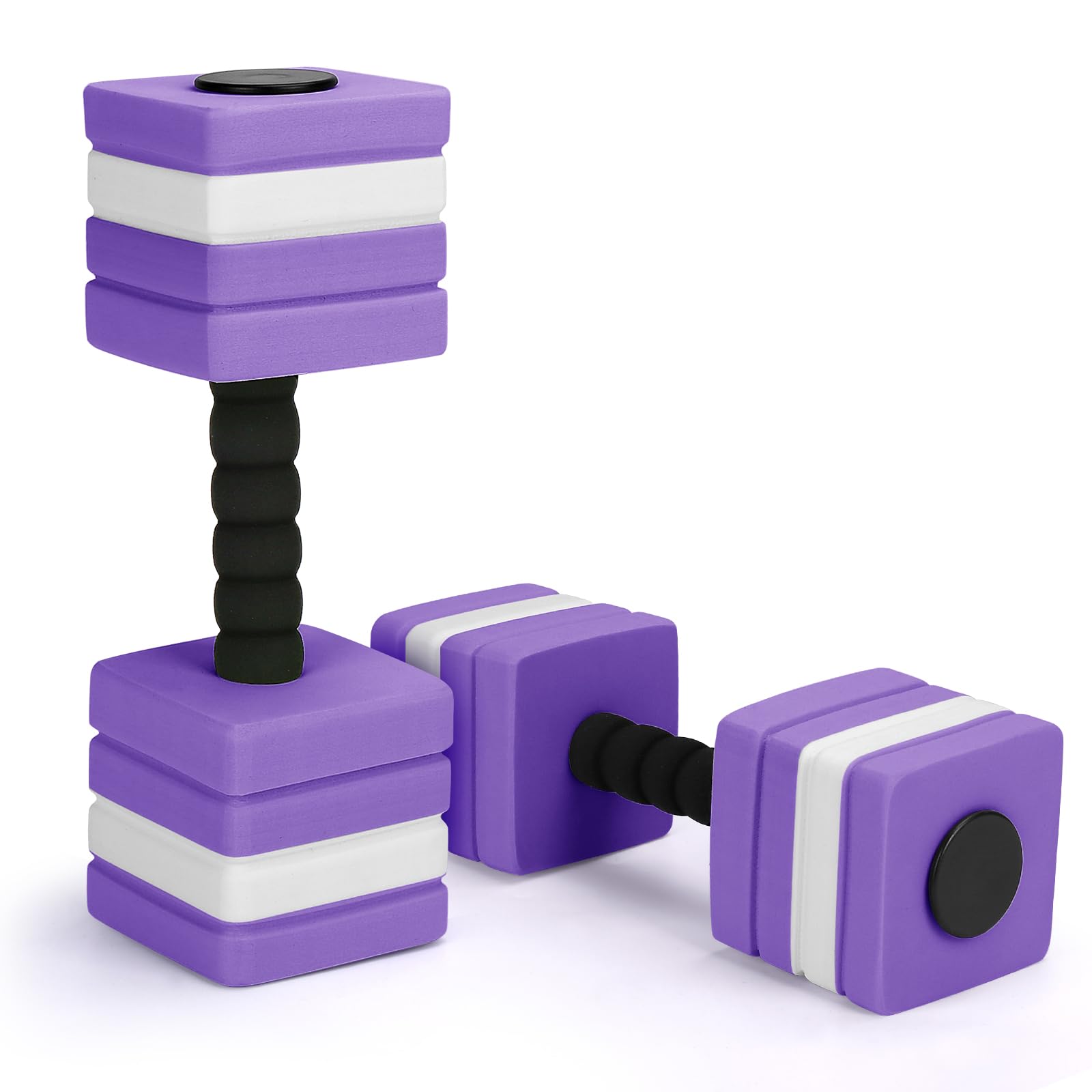 VAlinks Paquete de 2 mancuernas de ejercicio acuático, mancuernas de natación de espuma EVA de alta densidad para piscina, equipo de ejercicio acuático