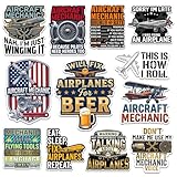 12Pcs Aircraft Mechanic Stickers, Motivational Gift, Aircraft Mechanics, Aviation Enthusiasts, Engineers, Technicians, Students, Teachers, Co-Workers, Friends, Moms, Dads, Family 3in AM1