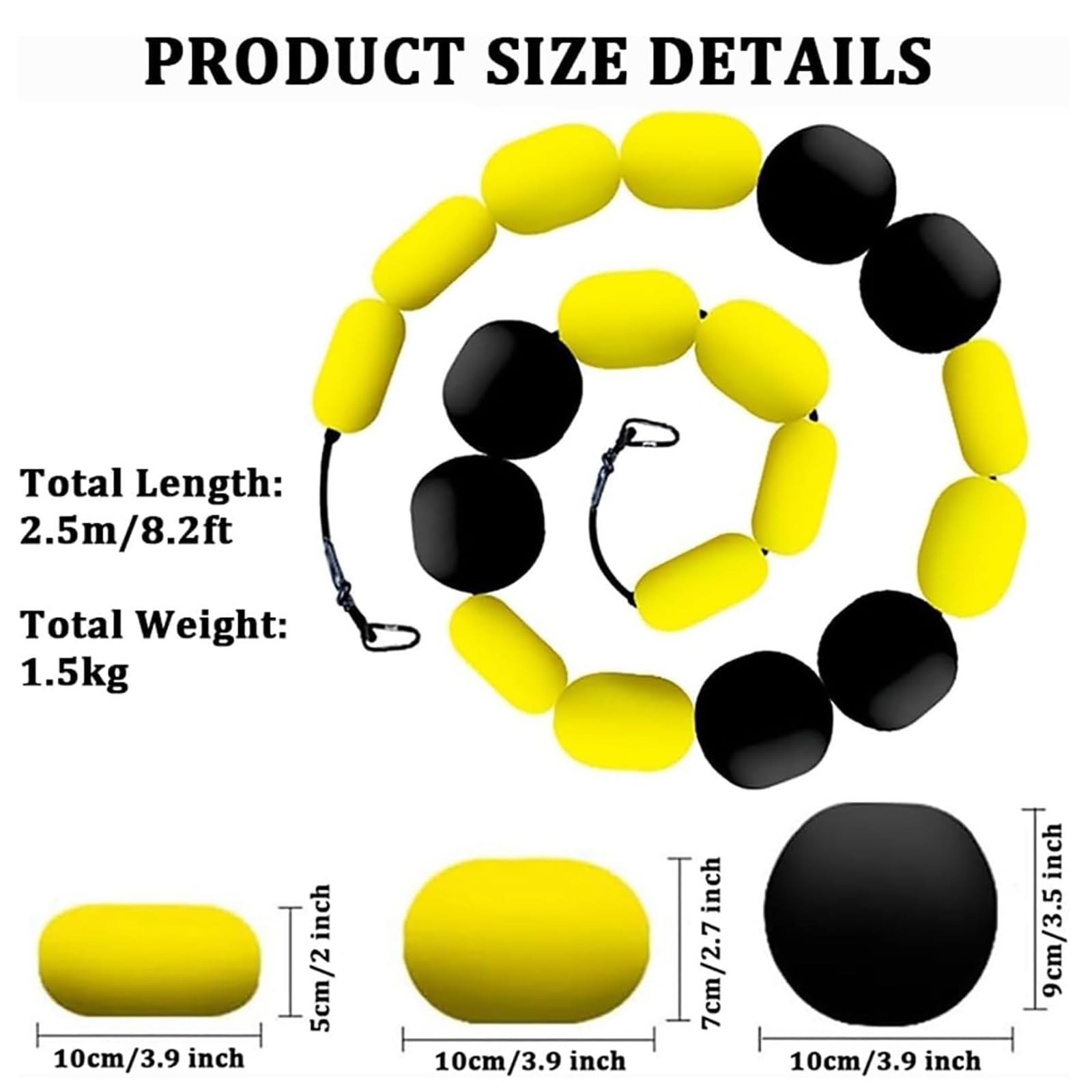 Cadena de Rebote para Entrenamiento, Equipo de Entrenamiento para porteros de 2,5 m, Deflector de una Sola línea con 2 Bolsas de Agua, Accesorios de Entrenamiento de fútbol para niños, Estudiantes