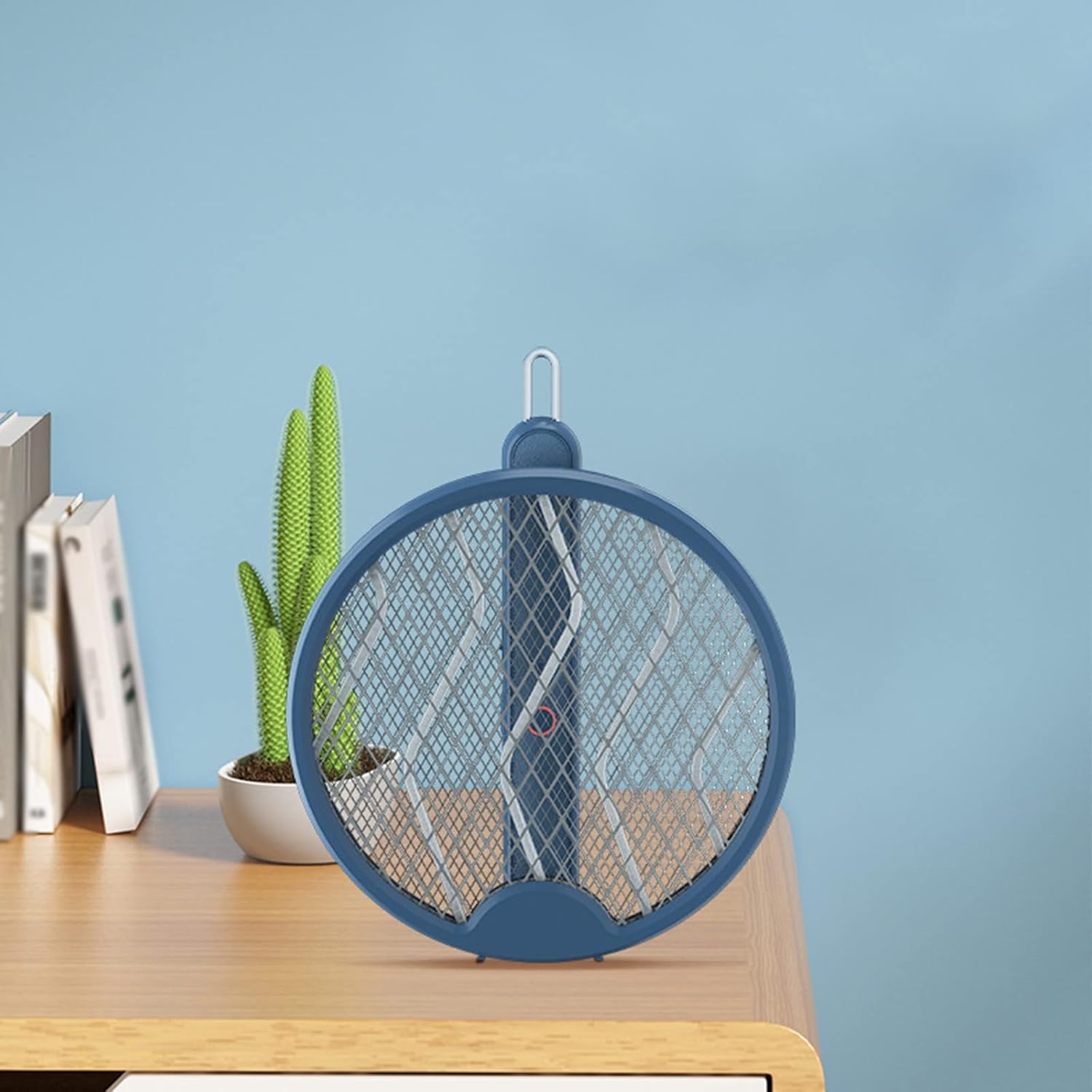 3 in 1 Smart Bug Zapper Mosca Elettrica Zanzara K-iller Pieghevole Ricaricabile B-UG K-iller Racchetta Adatto per Viaggi E Casa al Chiuso con Trappola Luminosa, Blue