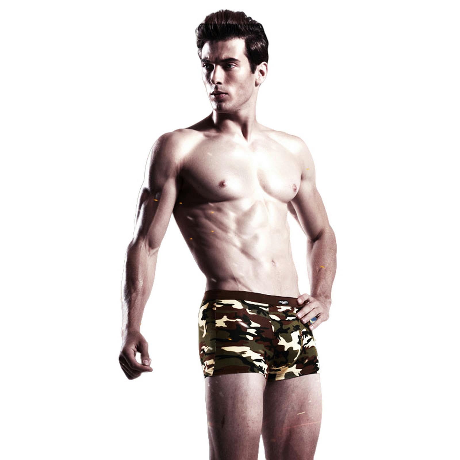 NOGRAX Boxer Uomo Cotone 4 Pz/Lotto Camouflage Boxer Uomini Biancheria Intima Uomini Pantaloni Modali Boxershorts Biancheria Intima Boxers Hombre Underpants Uomini