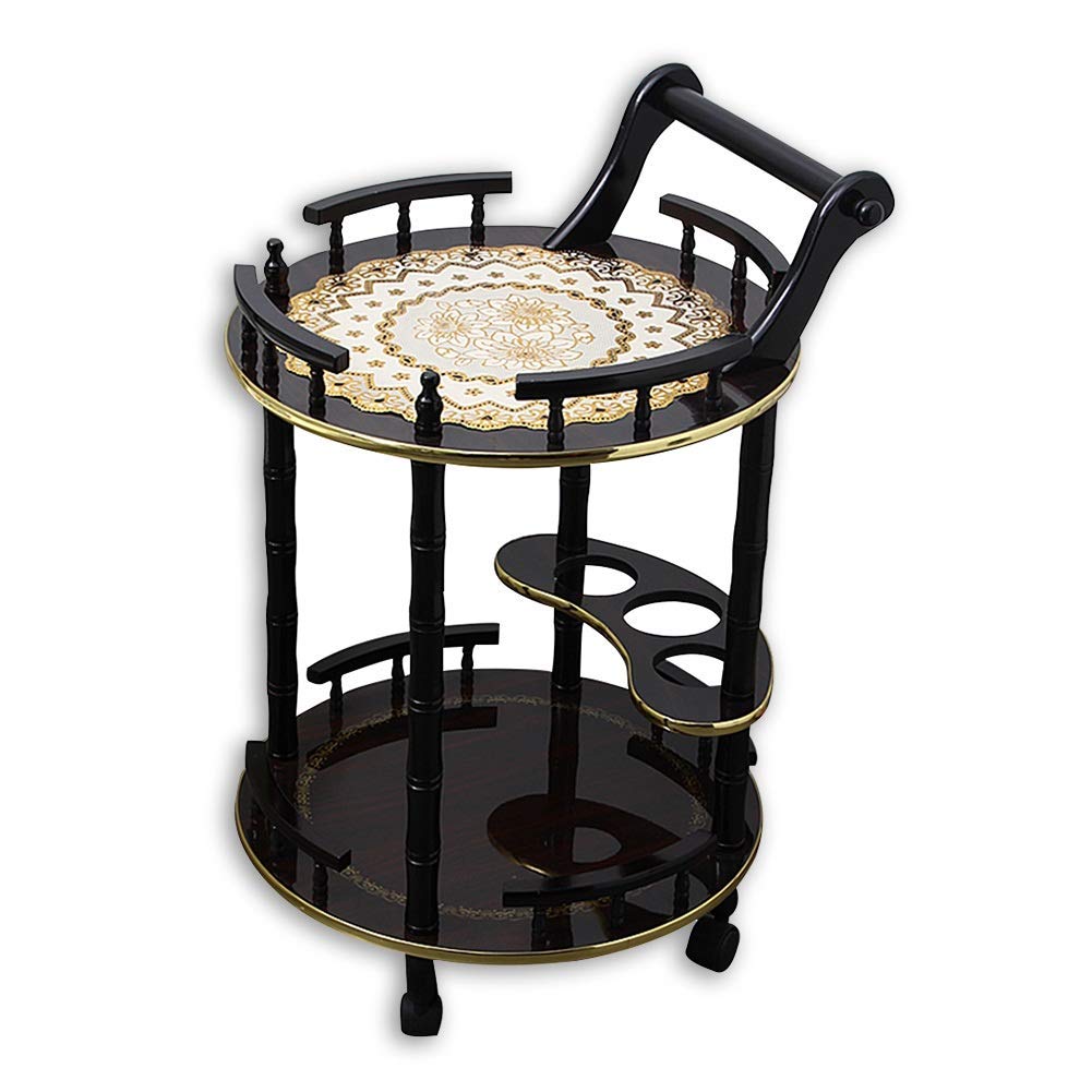 Buy Serving Trolley Cart 2 Tier Drinks Utility Storage Rolling Cart