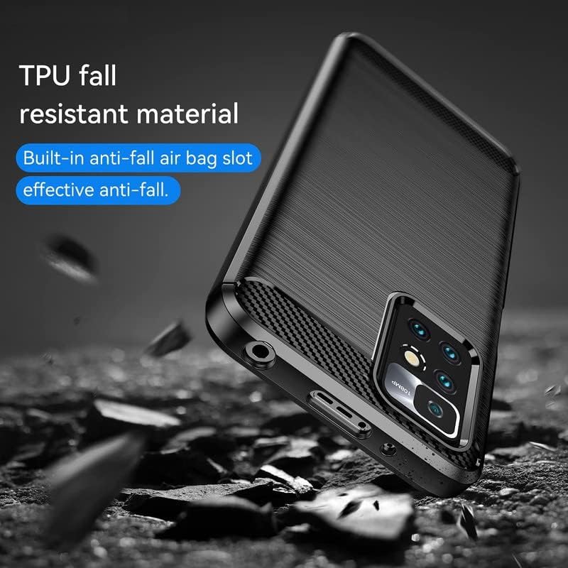 Image of Hybrid Carbon Fiber Back Case for Poco M4 Pro 5G /Note 11 5G /Note 11T 5G (Black)