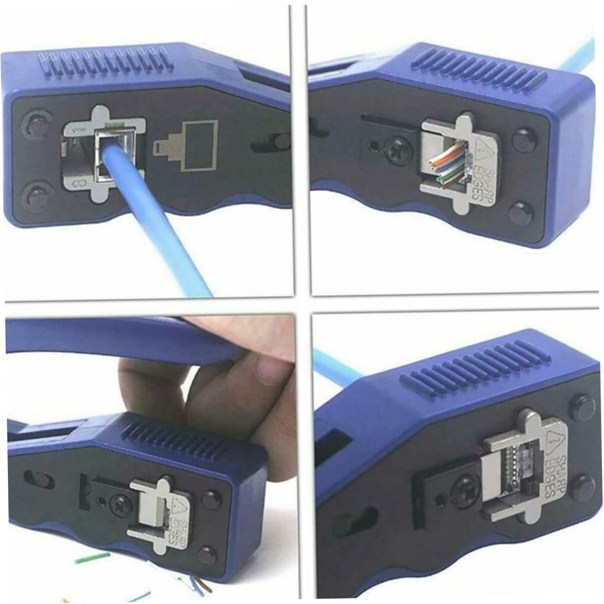 Alicates Crimpadores y Peladores De Cables Eléctricos Para Cata Cate Herramienta Ergonomía Antideslizante Con Corte y Función De Crimpado