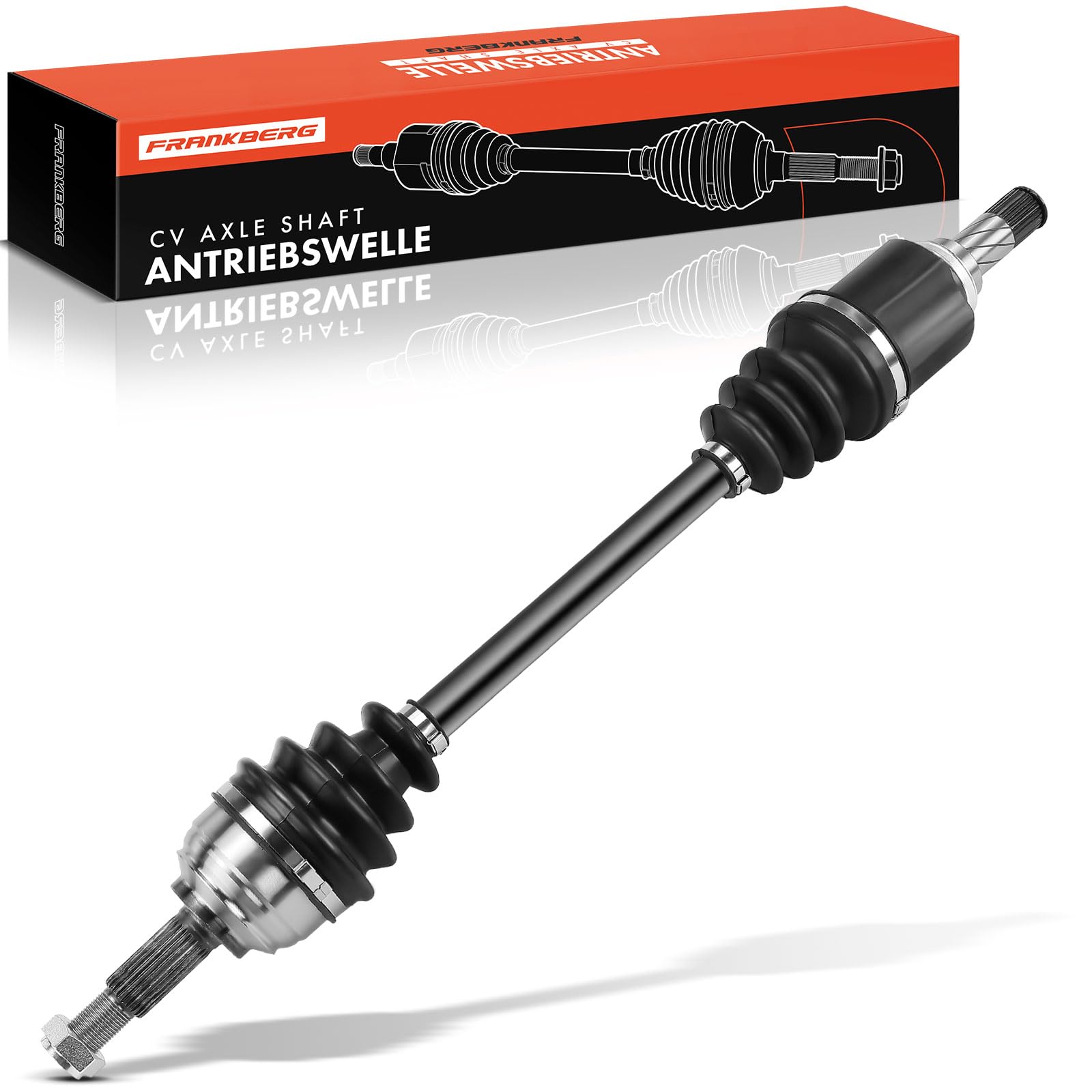 Frankberg Antriebswelle Achswelle ohne ABS-Ring Vorderachse Links Kompatibel mit Clio IV BH Logan/Stepway II B8 San.dero/Stepway II B8 San.dero II Xray Replace# 391016613R