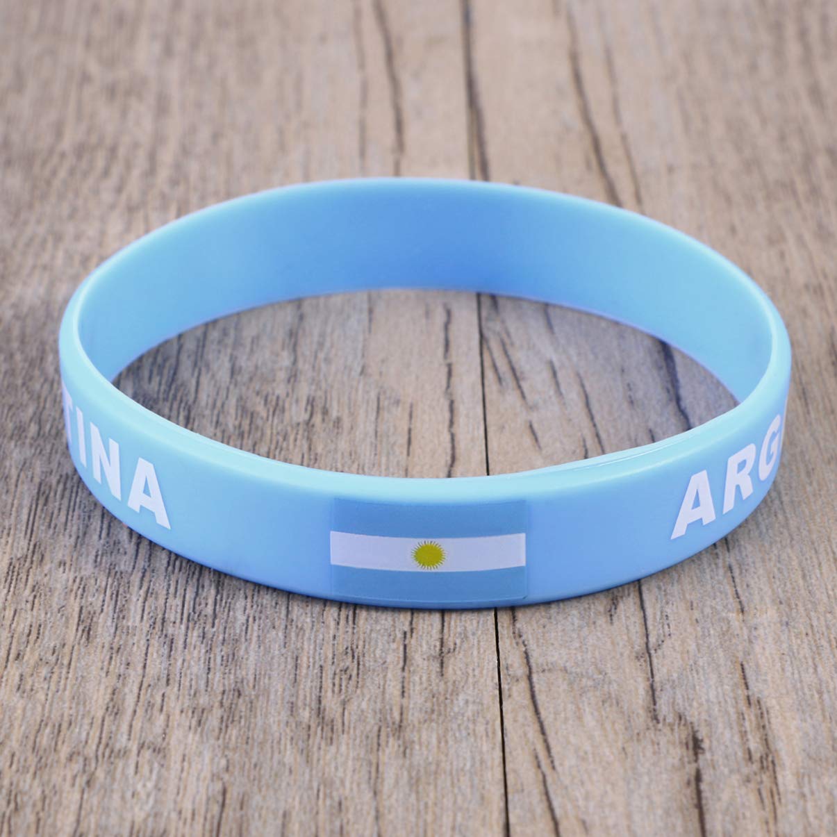 BESPORTBLE 5 Piezas Silicona Argentina País Pulsera Deportes Nacional de País Pulsera para Evento Deportivo 2020 Olimpiada Copa Favor