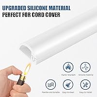 Vista 3 de Silicone Wall Wire Hider, Side Open Wire Covers for Cords on Wall, 10FT Self-Adhesive Flexible Cord Hider for Mounted TV, Home Office, Cavity 0.63