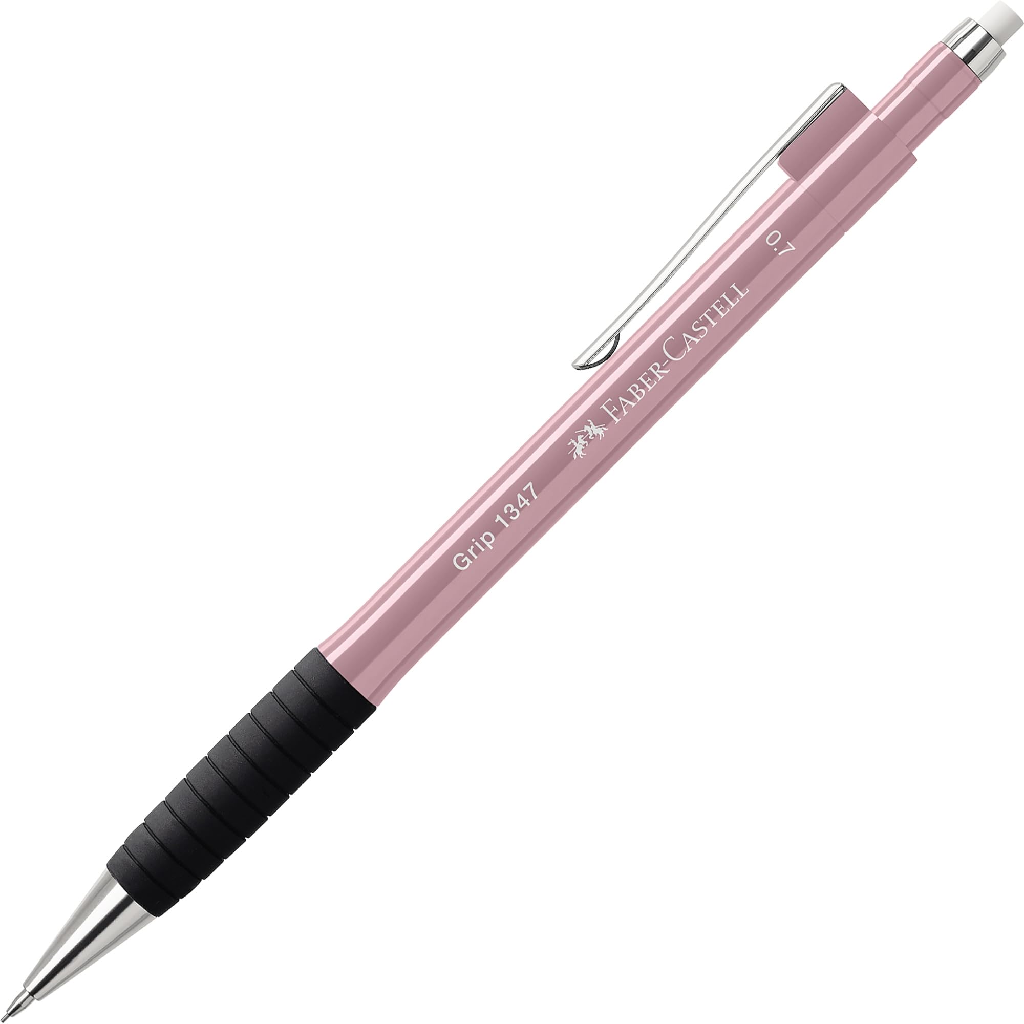Faber-Castell Portamine Grip 1347 0.7 mm B durezza mina rosa ombre con gomma
