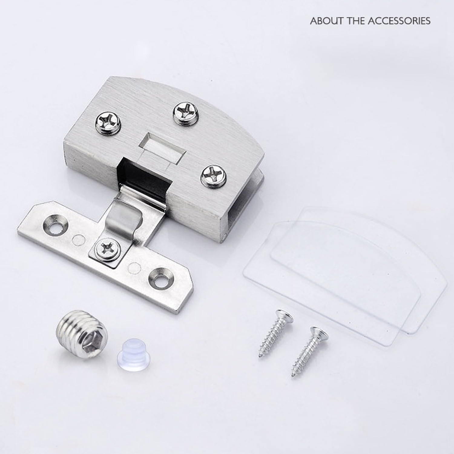 Bisagras para Puertas de Cristal, 16 Piezas Bisagras de Cristal de 3-7 MM (Plata)