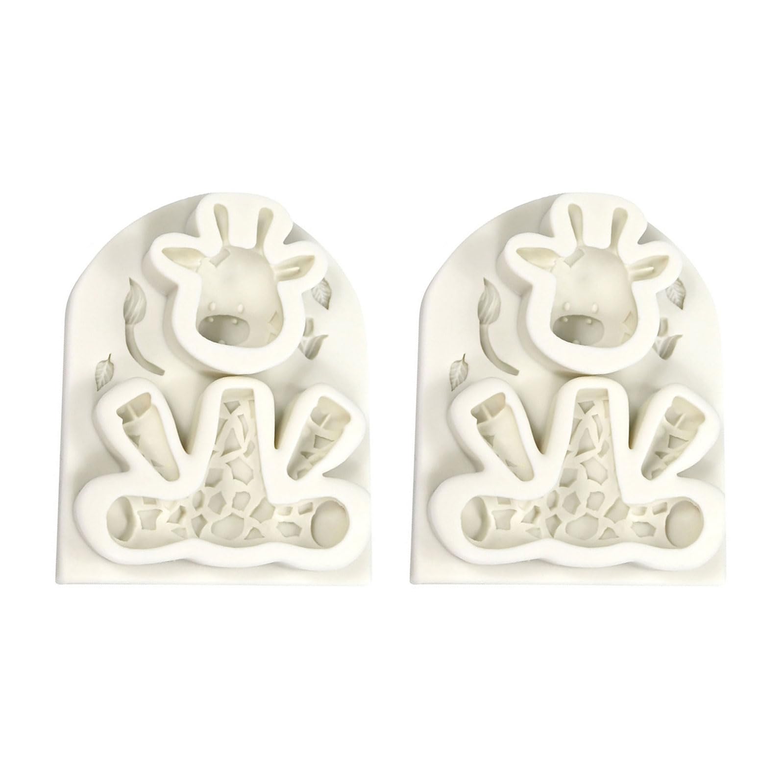 Xinsheinelry 2Pieces Silicone Baking Molds Animal Shape Fondant Molds Chocolate Silicone Texture Dessert for Baking Accessories