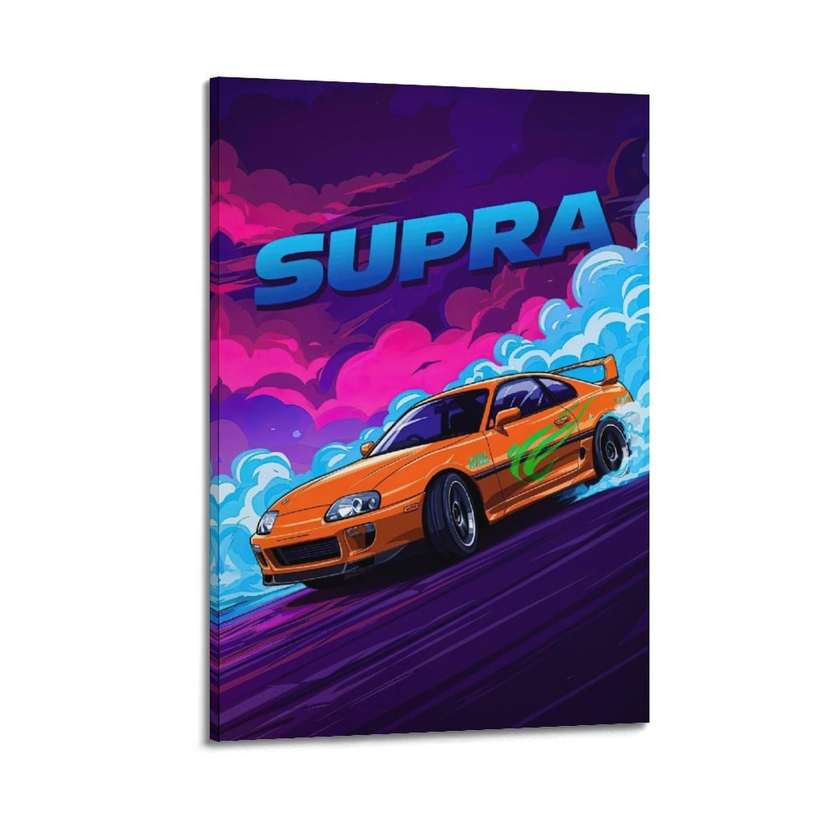 OKAHYS MK4 Supra JDM Racing Sports Car Artwork Poster Decorative Painting Canvas Wall Artworks Picture 16x24inch(40x60cm)