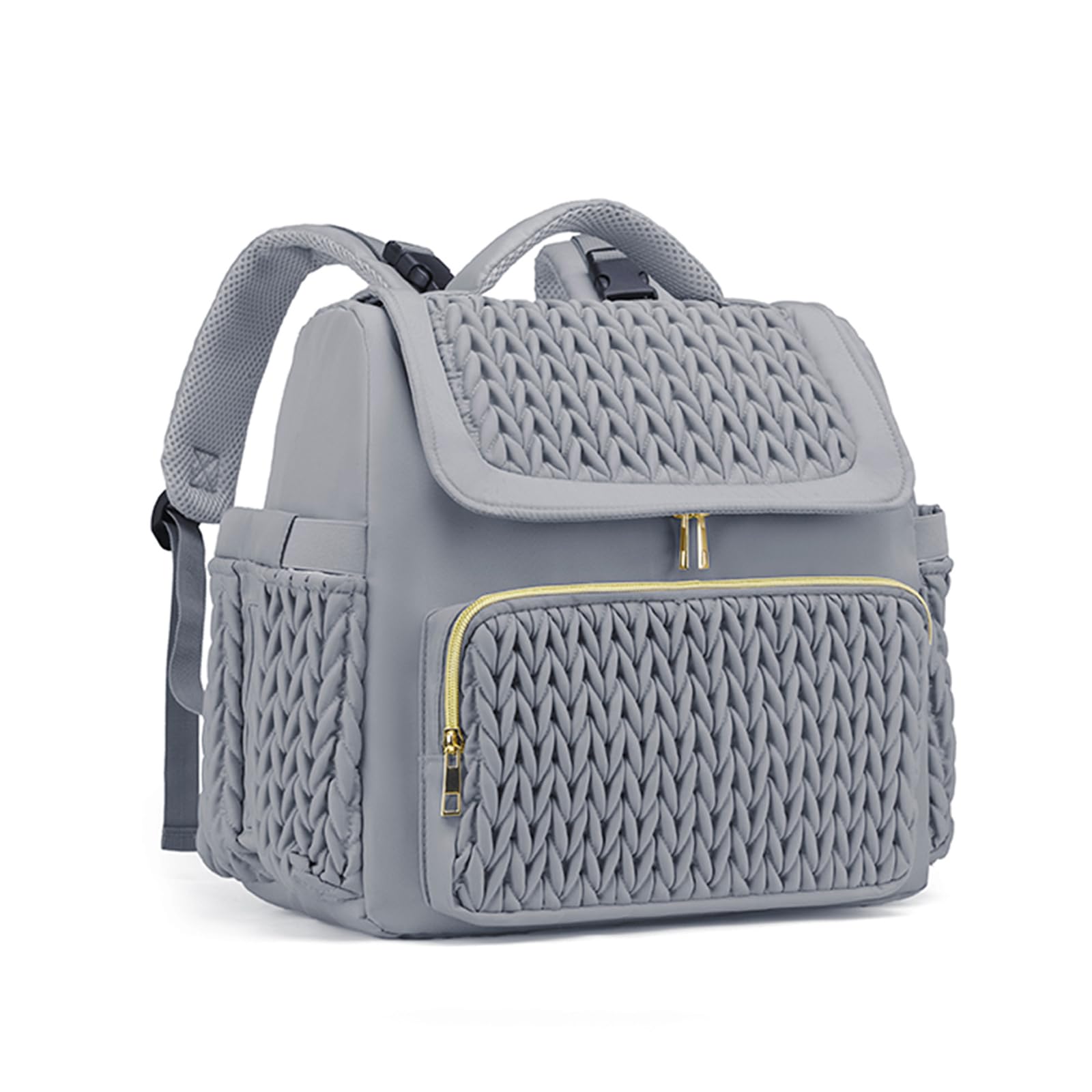 Diaper Bag Backpack, Baby Bag with Changing Pad, Travel Waterproof Diaper Bag Tote, Newborn Essentials Must Haves, Luxury baby shower gifts for boys & Girls, Grey