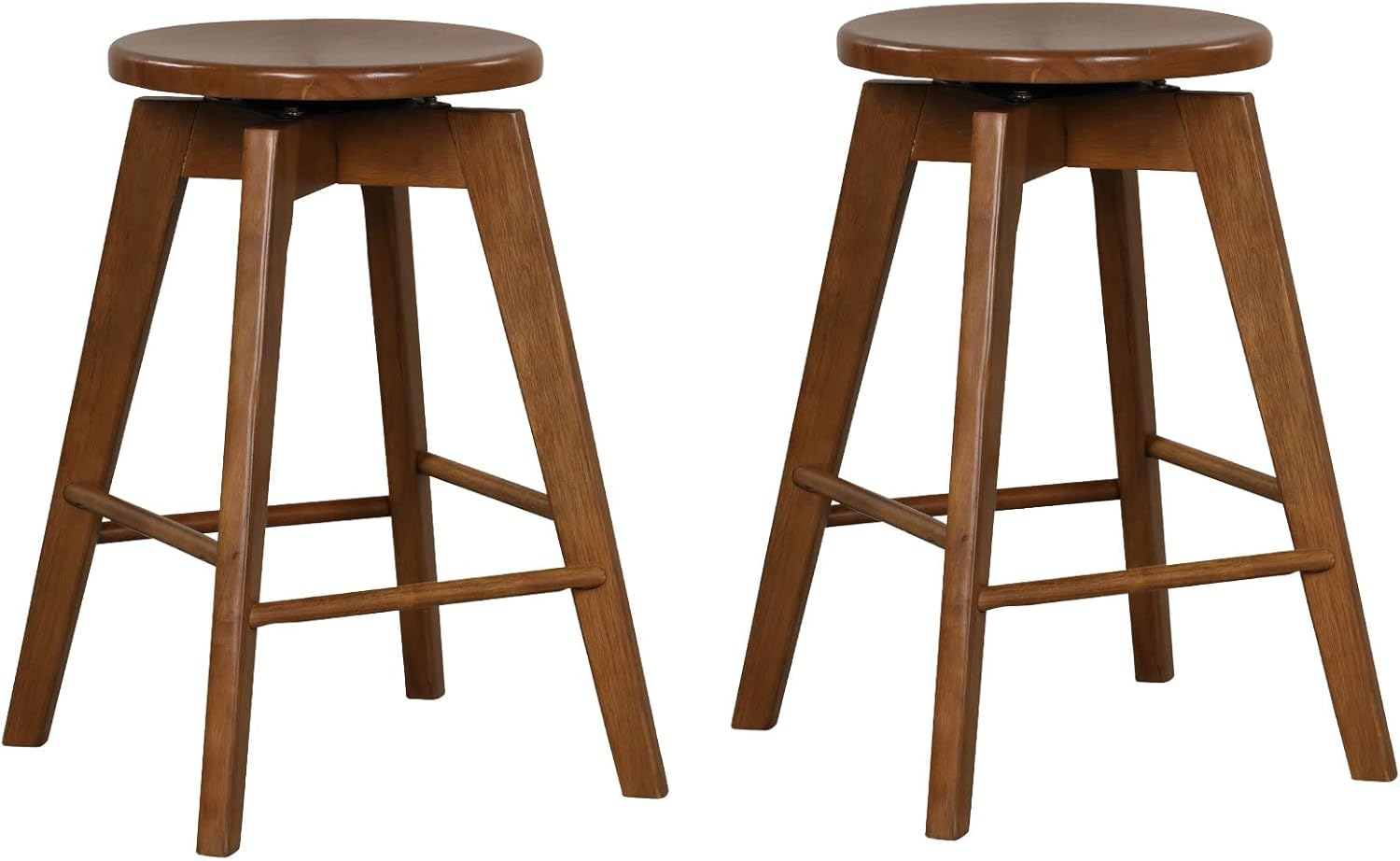 COSTWAY Vintage Bar Stools Set of 2, 24.5inch Counter