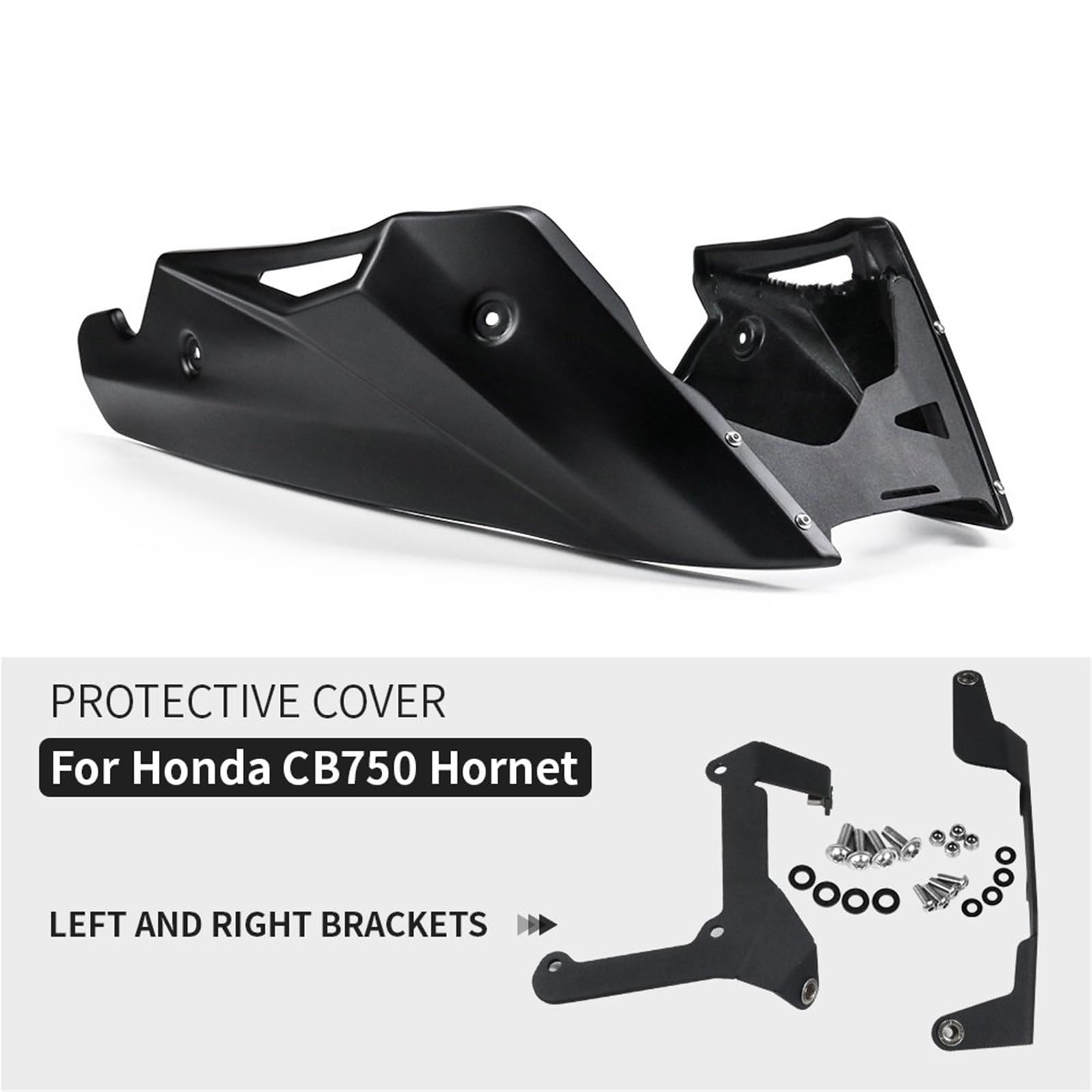 Deflector Aire Compatible con Honda CB750 CB 750 Hornet 2023 2024 2025, Protector Inferior del chasis del Motor para Motocicleta, Placa de Acabado Decorativa(Black)