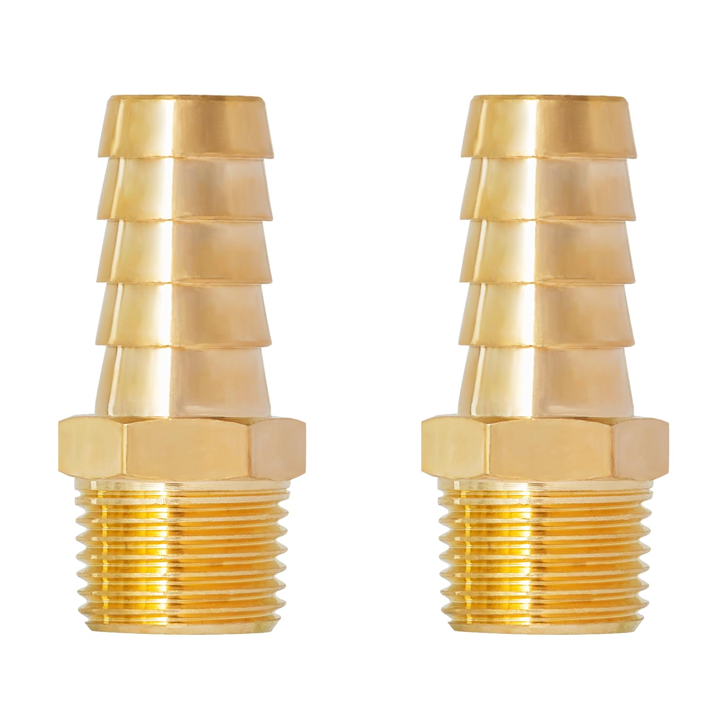SUNGATOR 3/8" NPT to 1/2" Barb, Hose Barb Fitting, Air Hose Fitting, 2-Pack