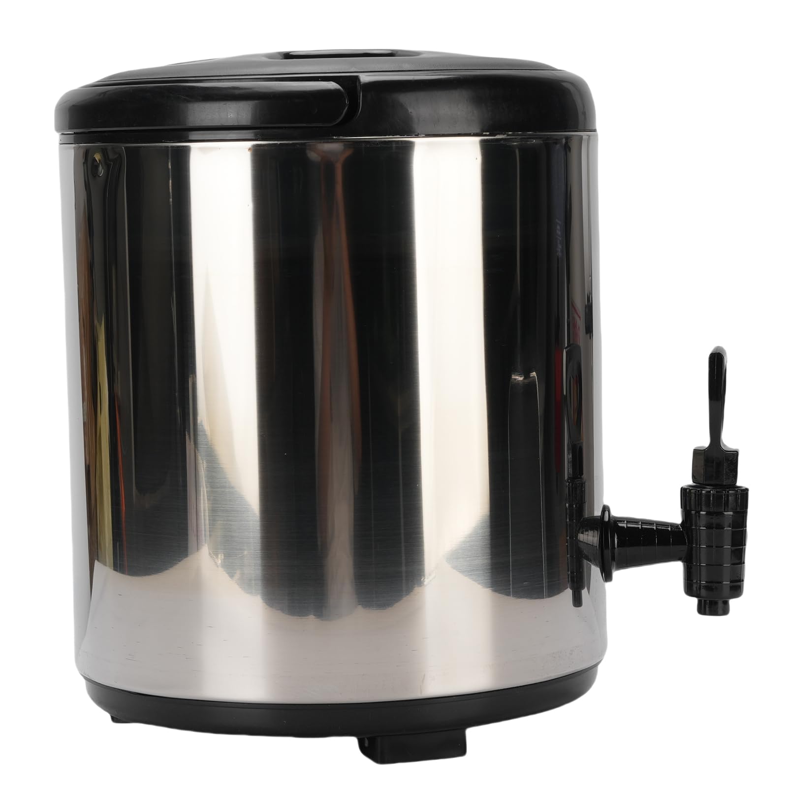 Dispensador de bebidas aislado de acero inoxidable 304 de grado alimenticio, función caliente y fría, ideal para té con leche, jugo y sopa, perfecto para fiestas y eventos (plateado)