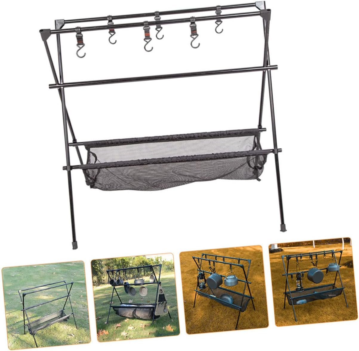Camper Must Haves Outdoor Cooking Tripod Camping Rack Grill Storage Stand Picnic Pot Hanger