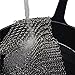 Cast Iron Cleaner Cosmer XL 7x7 inch Premium Stainless Steel Chainmail Scrubber with Bonus Silicone Hot Handle Holder + Pan Scraper + Grill Scraper + Kitchen Towel + Wall Hook (Round)
