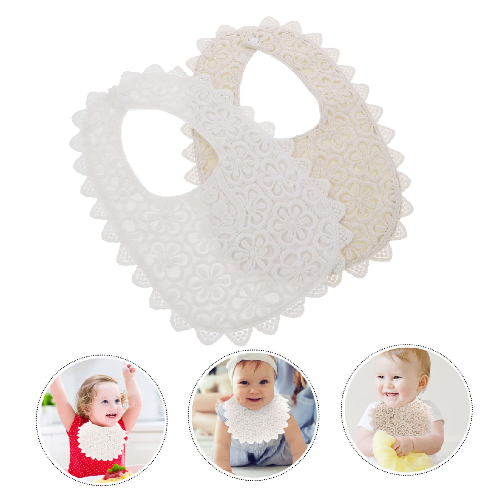 TOYANDONA Babero De Encaje De 4 Piezas Babero De Comida De Bebé Babero De Encaje Para Bebé Eructar Ropa Para Eructar Baberos De Baba De Bebé Babero De Bebé En Casa Baberos De Bebé Babero De