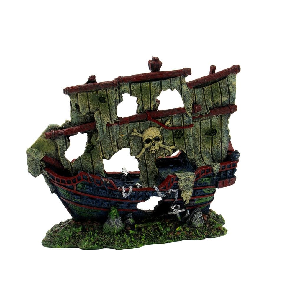 Superfish SF Ship Wreck M 20 x 8 x 17 cm Aquarium Decoration Pirate Ship