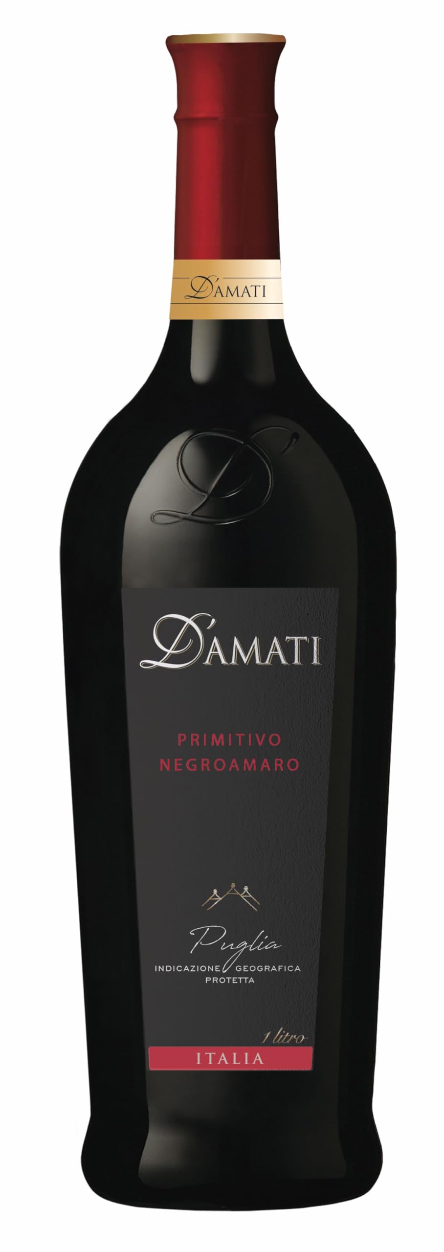 D'AMATI - Primitivo, Negroamaro - Vin Rouge - IGP Puglia - Origine : Pouilles, Italie (6 x 1l)