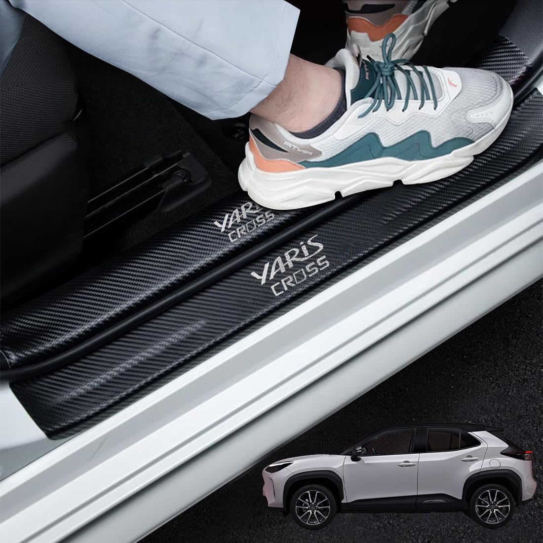 Amazon | GOODGOODCAR 最新 ヤリスクロス サイドステップガード