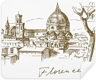 Florence Cathedral Italy Pattern Cleaning Cloth Screen Cleaner 2pcs Suede Fabric