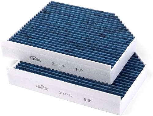 Forccord Paquete de 2 filtros de aire de cabina HEPA para Transit-250 Transit-350 Transit-150 Transit-350 HD Transit-350 HD DIESEL (15-19), repuesto