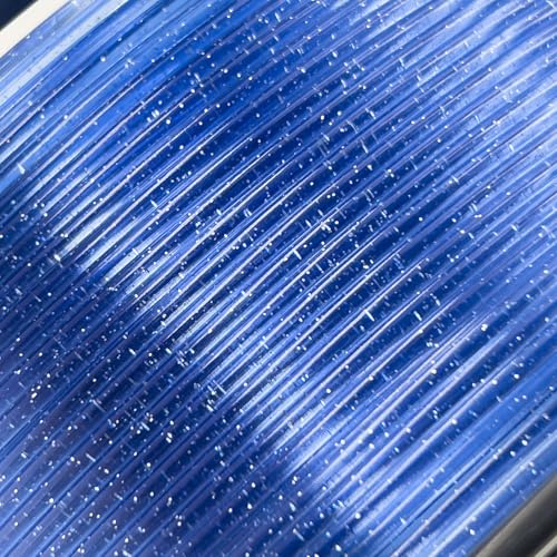 Image of Clear Sea Blue PLA 1.75mm 1kg Glittery 3D Printing Filament Transparent FDM | Beginner friendly Premium Sparkle translucent Blue PLA Basic No tangle 1kg spool 2.2lbs Smooth printing for Bambu Prusa