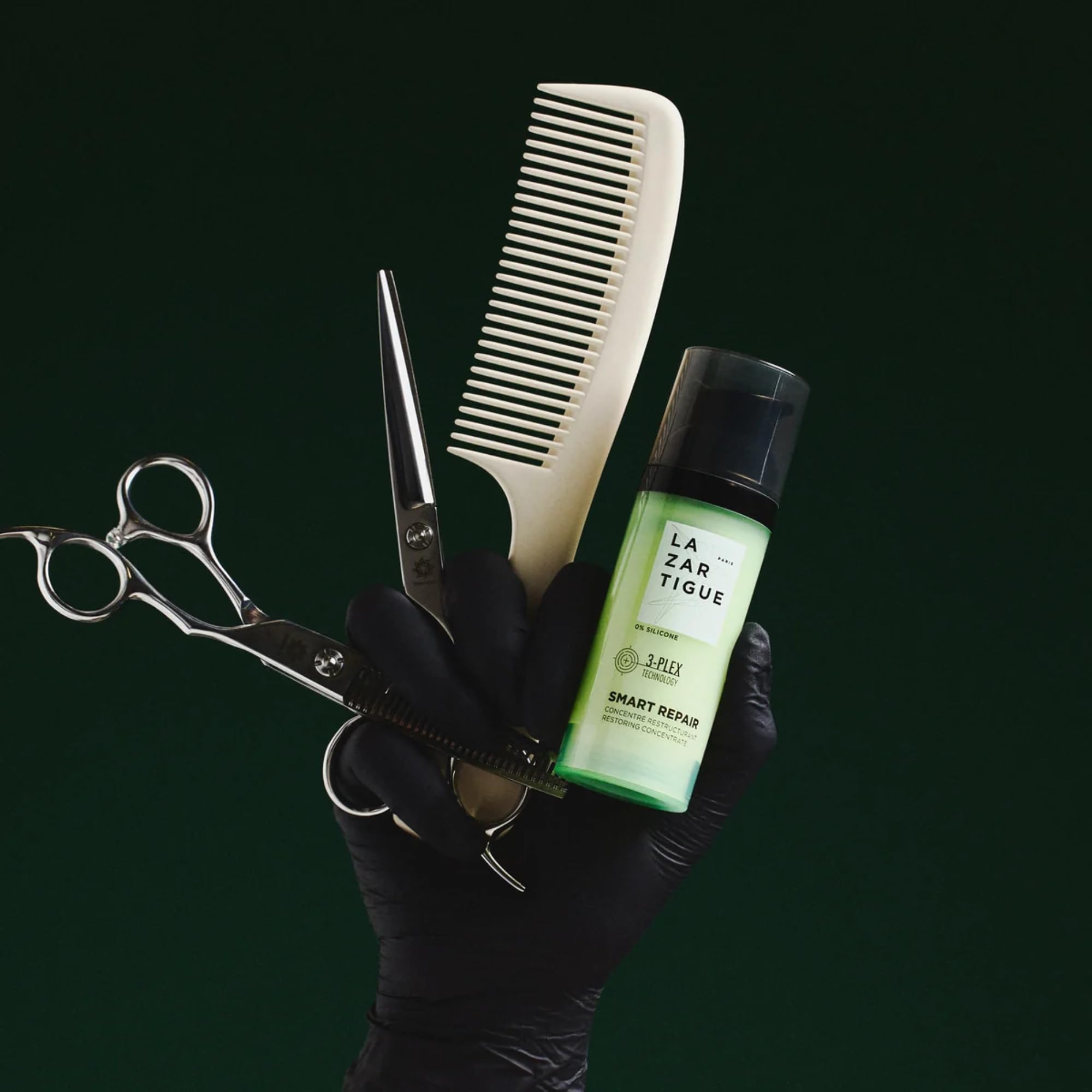 Lazartigue Smart Repair - Concentrato ristrutturante per capelli anti-rottura, 50 ml, trattamento di riparazione intenso, senza risciacquo, con tecnologia 3-Plex, 93% naturale e vegano