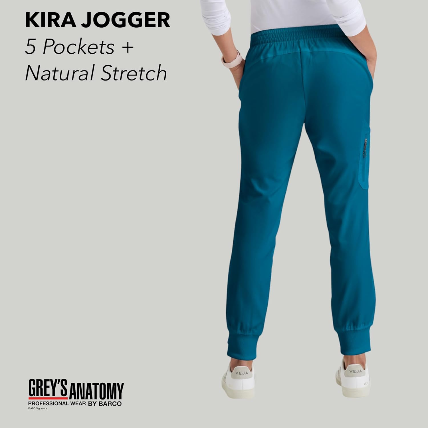 BARCO Grey's Anatomy Scrubs - Kira Scrub Jogger for Women, Yoga Style Mid-Rise Soft Touch Fabric Women's Scrub Pant - Image 4