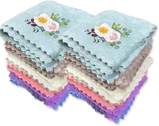 Nishti Flower Printed Microfiber Handkerchief for Women | Soft and Absorbent | Fashionable Floral Design | Versatile Acces...