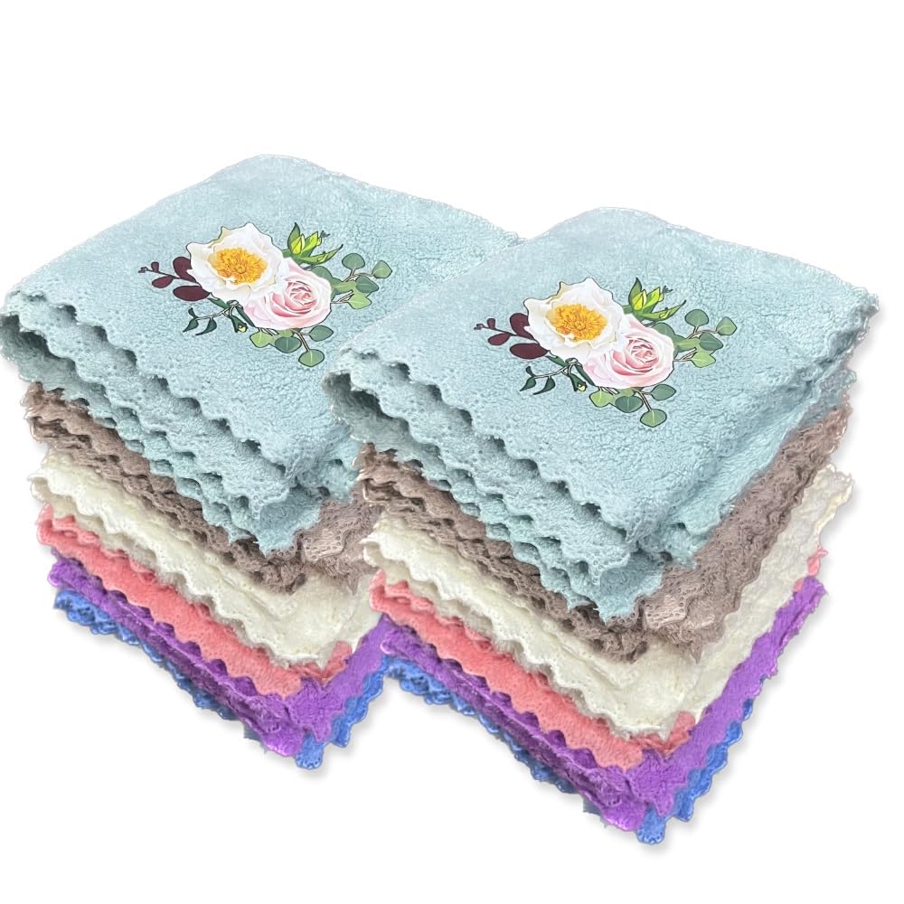 Nishti Flower Printed Microfiber Handkerchief for Women | Soft and Absorbent | Fashionable Floral Design | Versatile Accessories | Ideal for Everyday Use | Rumal, Hanky