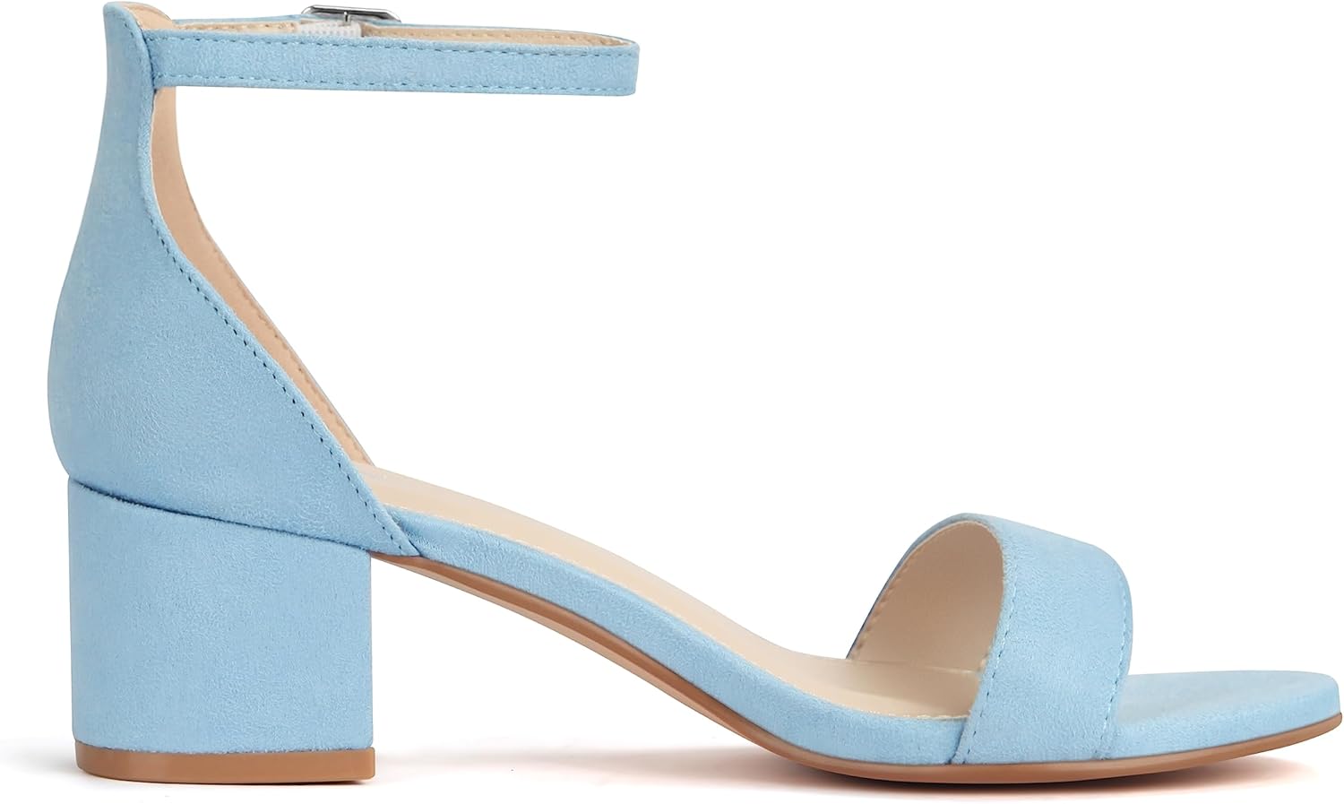 PARTY Women's Open Toe Ankle Strap Low Block Chunky Heels Sandals - Image 4