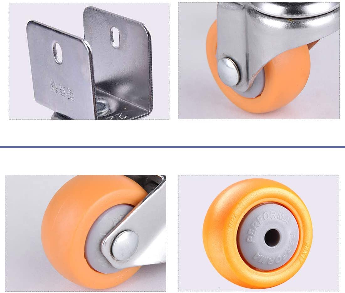 Kółka wymienne, kółka do małych mebli, kółka obrotowe 360°, kółka mobilne 38 mm, kółka do wózków dziecięcych, kółka nylonowe PA 38 mm, z uchwytem w kształcie litery U itp.