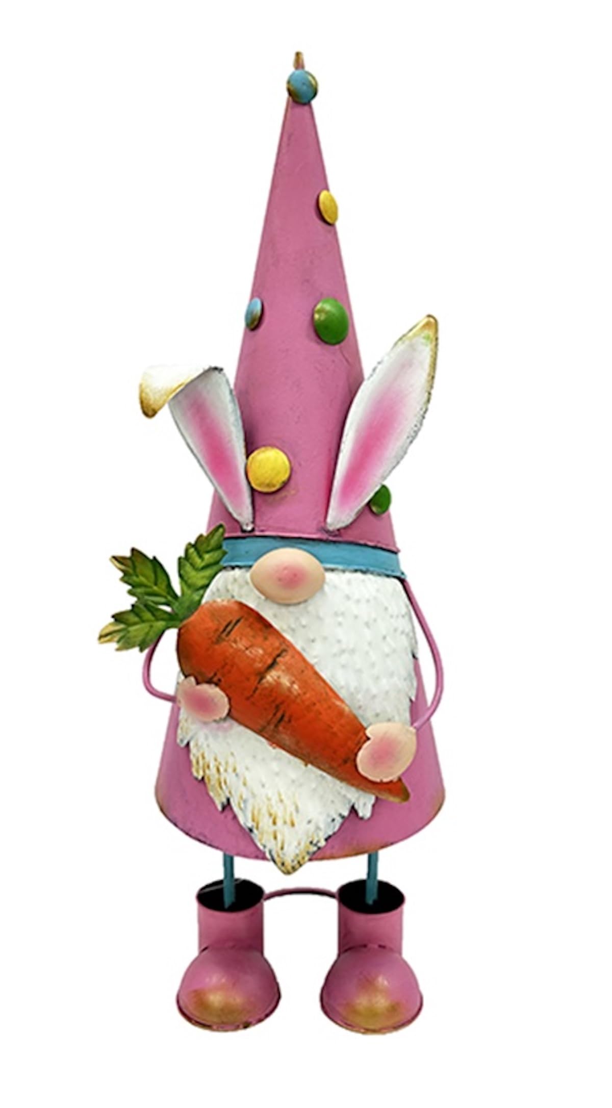 Heaven Sends Multicolor Metal Rustic Bunny Rabbit Easter Gonk