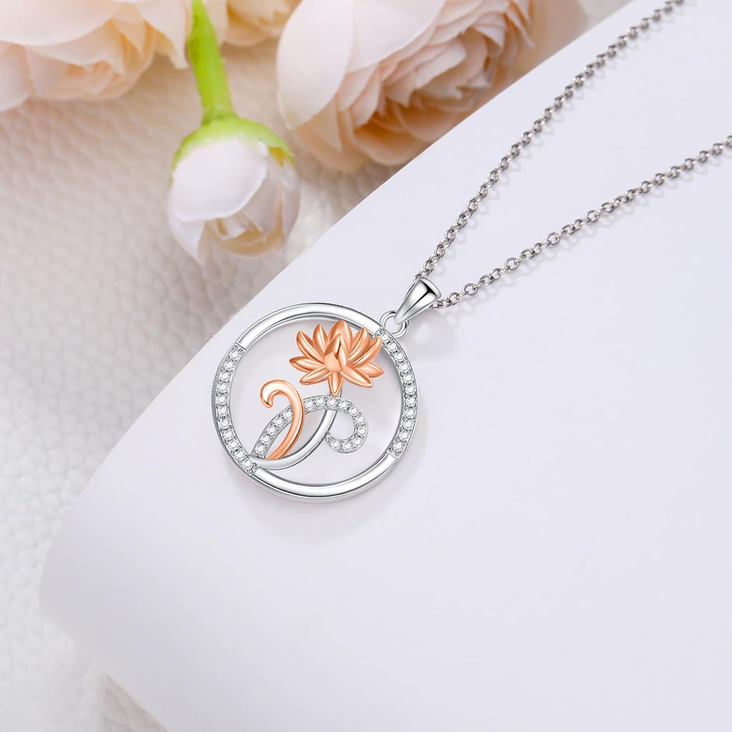 Birth Flower Necklace 925 Sterling Sliver Natural Pendant Jewelry Birthday Gifts for Women Mom Hikers Campers - Image 5