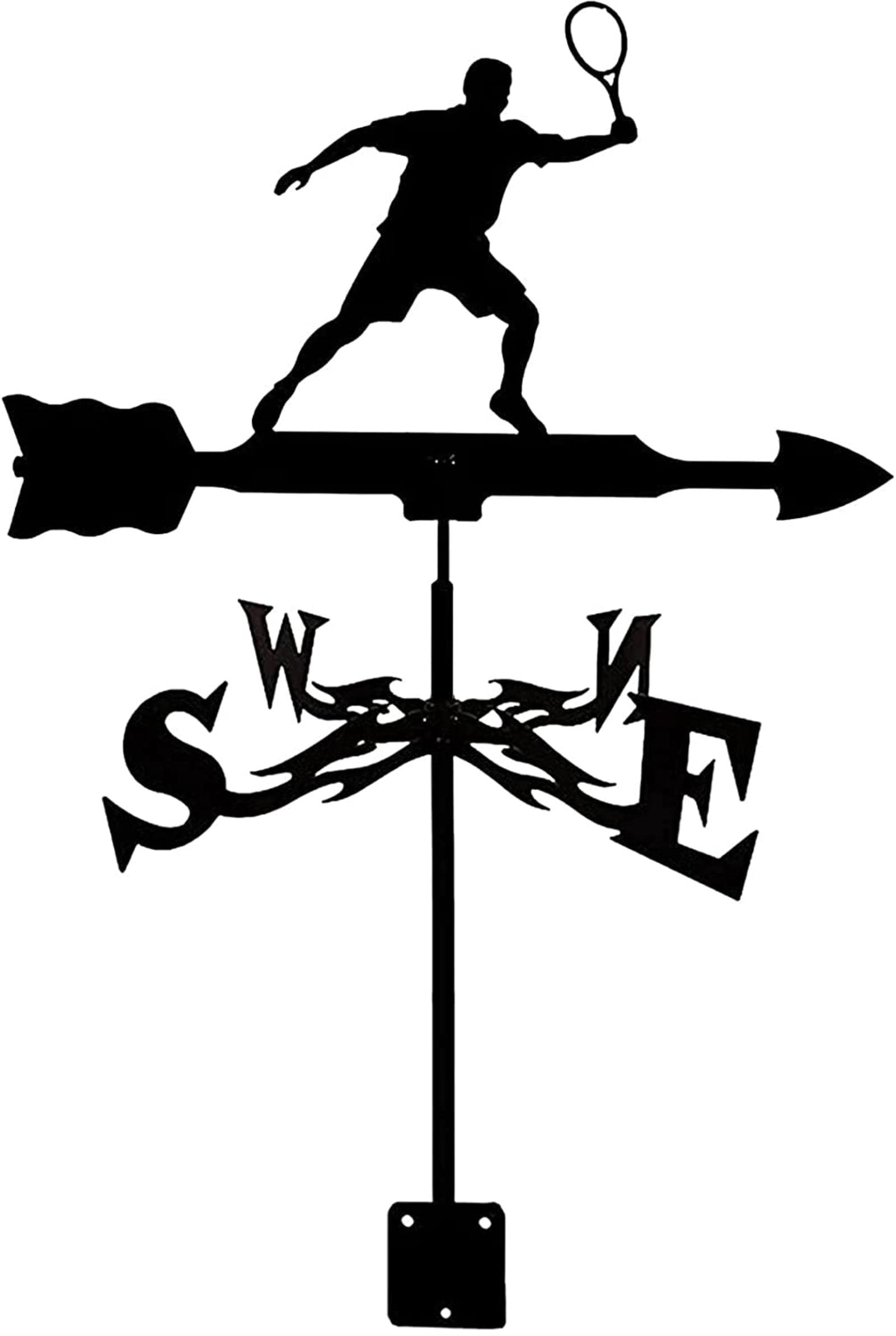 Dekoracyjna wiatrowskaz Weathervane Garden Mount Yard Stake, żelazna wiatrowskaz Farma Trwała scena, narzędzie pomiarowe Budowa palików ogrodowych Weath Wskaźnik kierunku wiatru (kolor: surfer)
