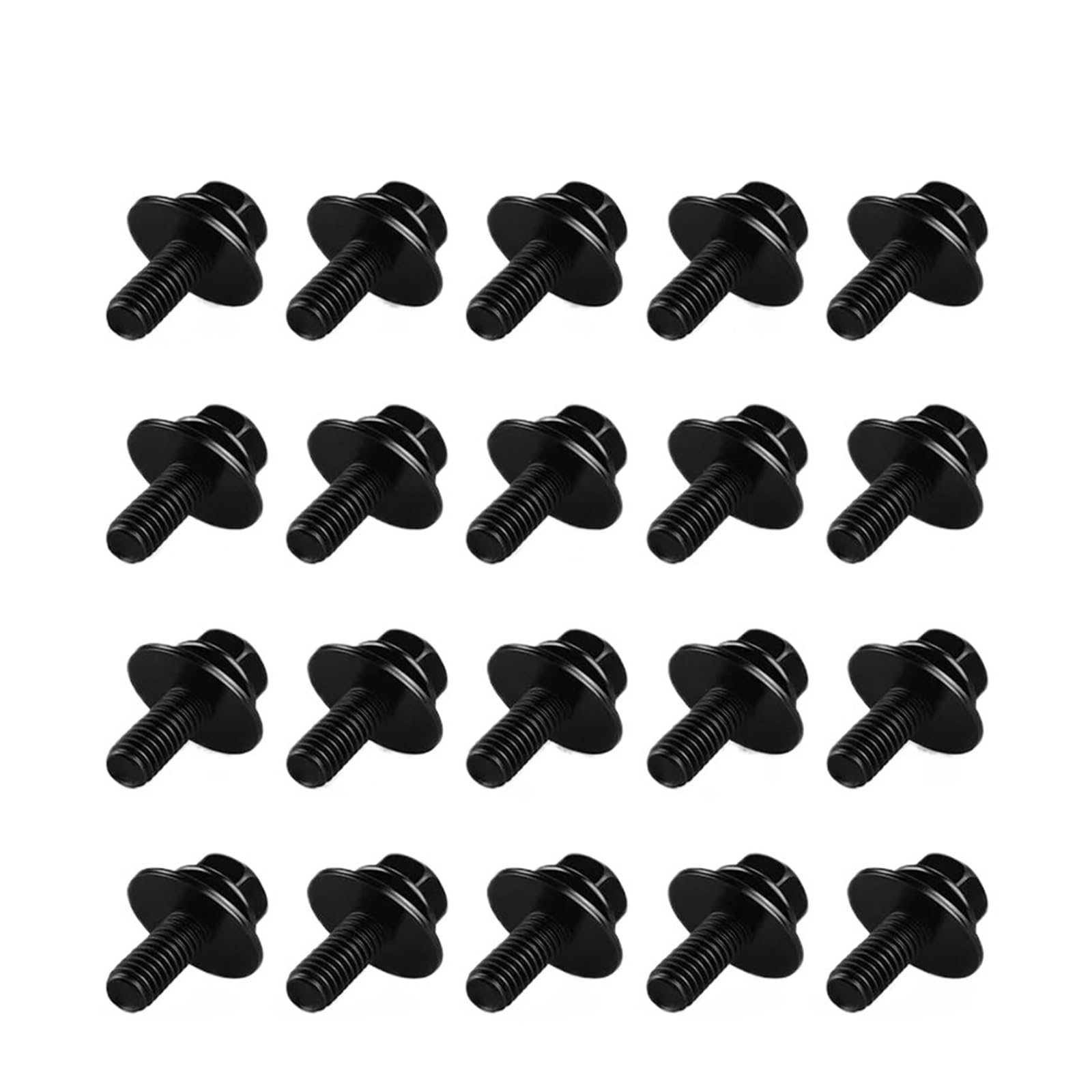 FDCSKINX Car M6 Body Bolts Fenders Bumper Engine Cover Splash Shield Guard Liner Retainer Fastener Rivet Screws(20PCS)