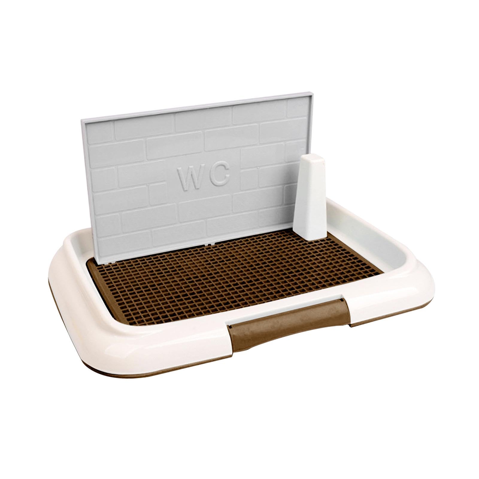 Tapis d'apprentissage de La Propreté pour Chiens, Tapis de Propreté pour Chien, Couvercle de Litière pour Chien, Grille en Filet Réutilisable, Café