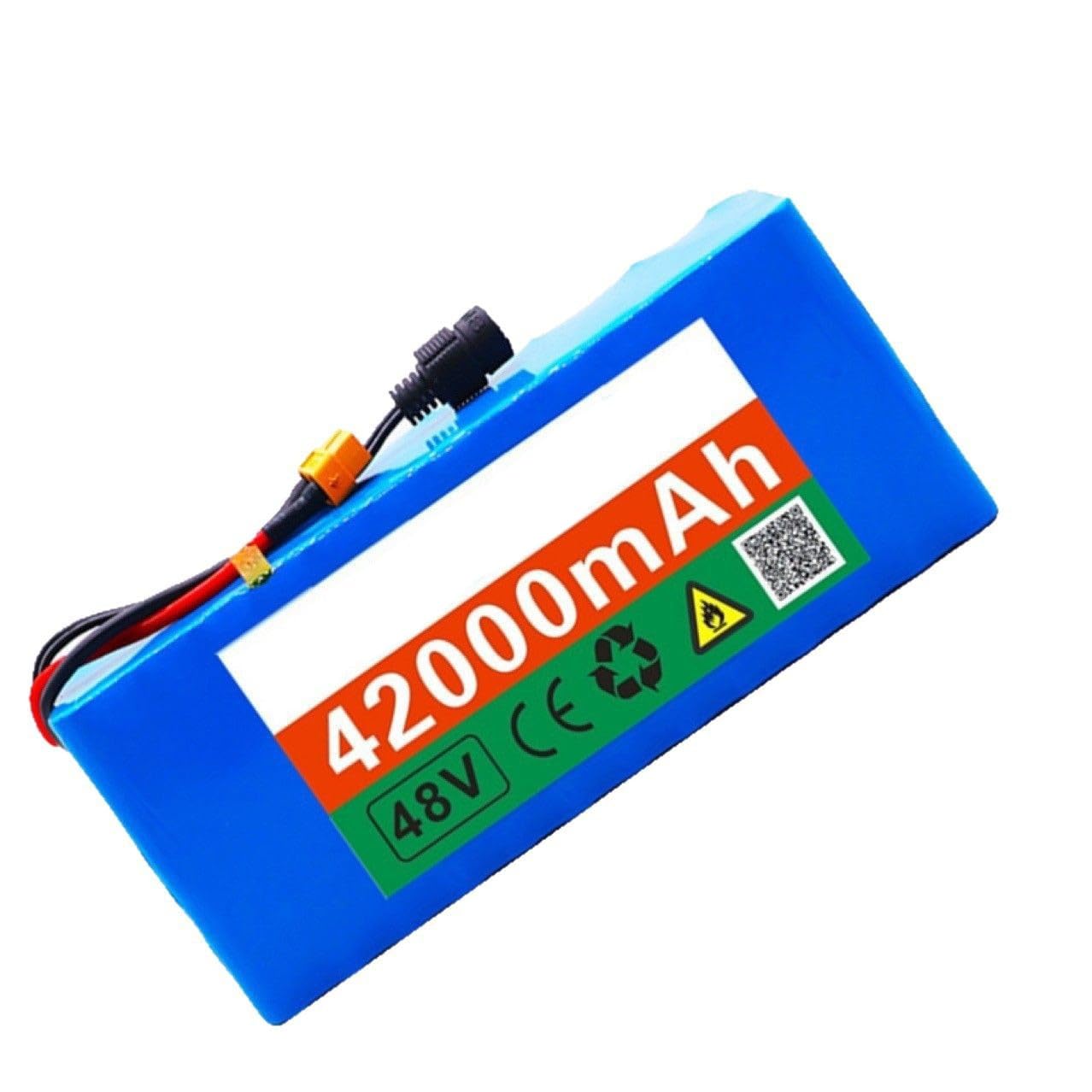 48V 42AH Ebike Batterie 13S3P Batterie De Vélo Électrique Batteries Longue Durée pour Scooters Électriques Batterie Lithium-ION Haute Capacité Carte De Protection Intégrée